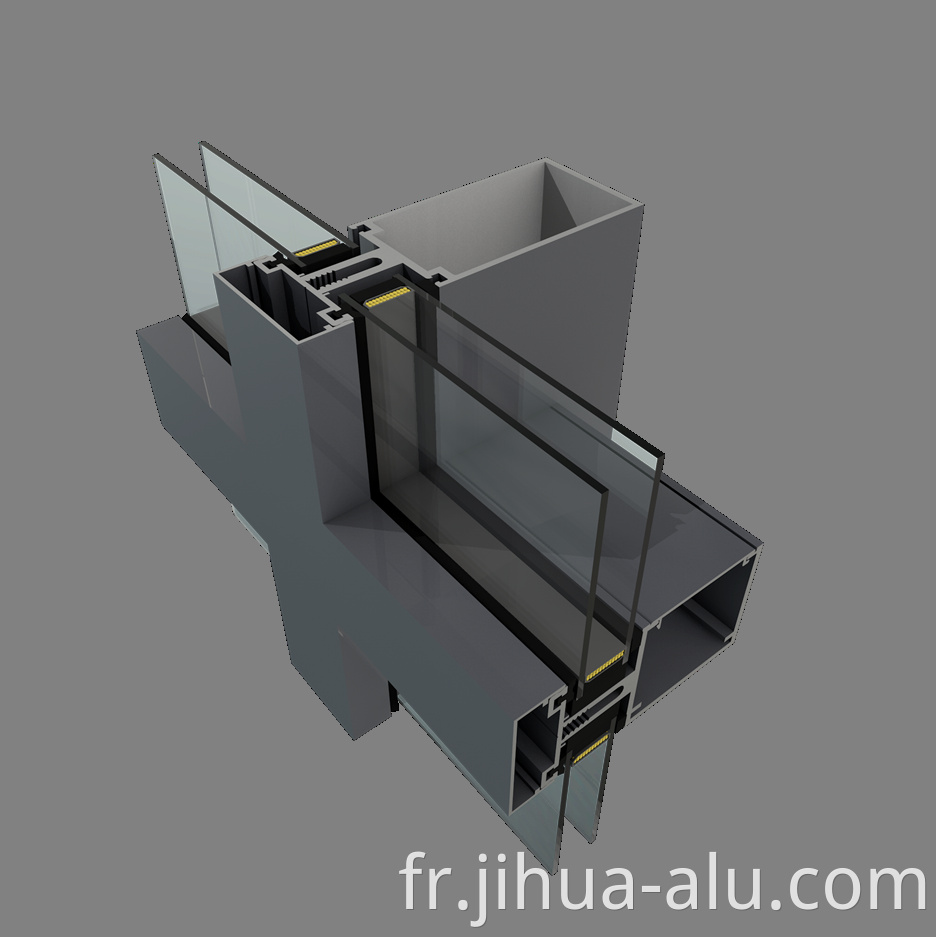 Visiable Frame Stick Curtain Wall